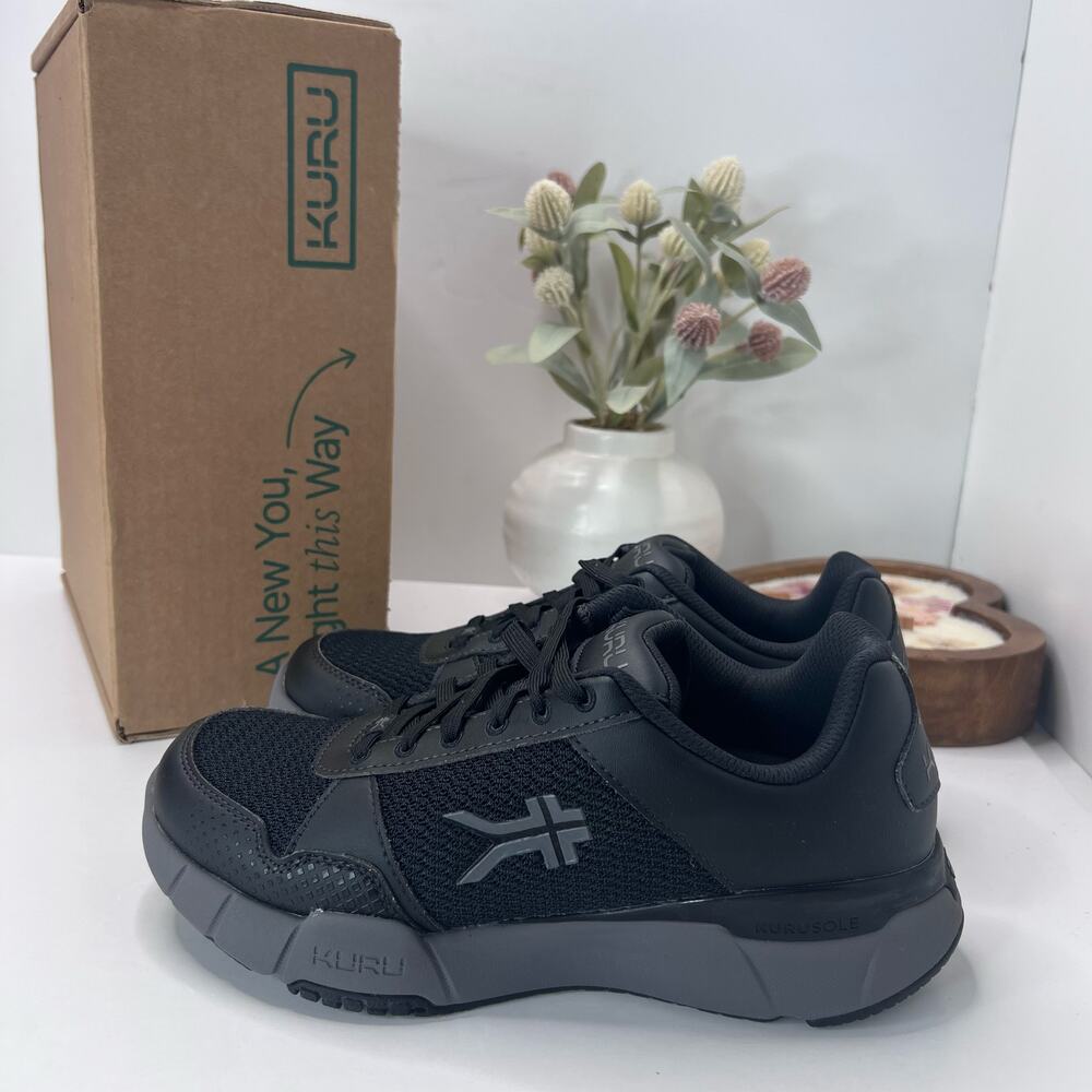 Kuru Quantum 2.0 Walking Comfort Sneaker Jet Black/Slate Gray Women 8M Tried On